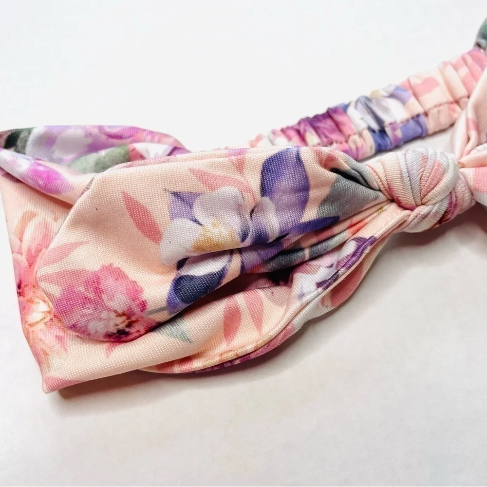 GIRL’S Stretchy Headbands Set of 3 Unicorn, Flower and Chambray